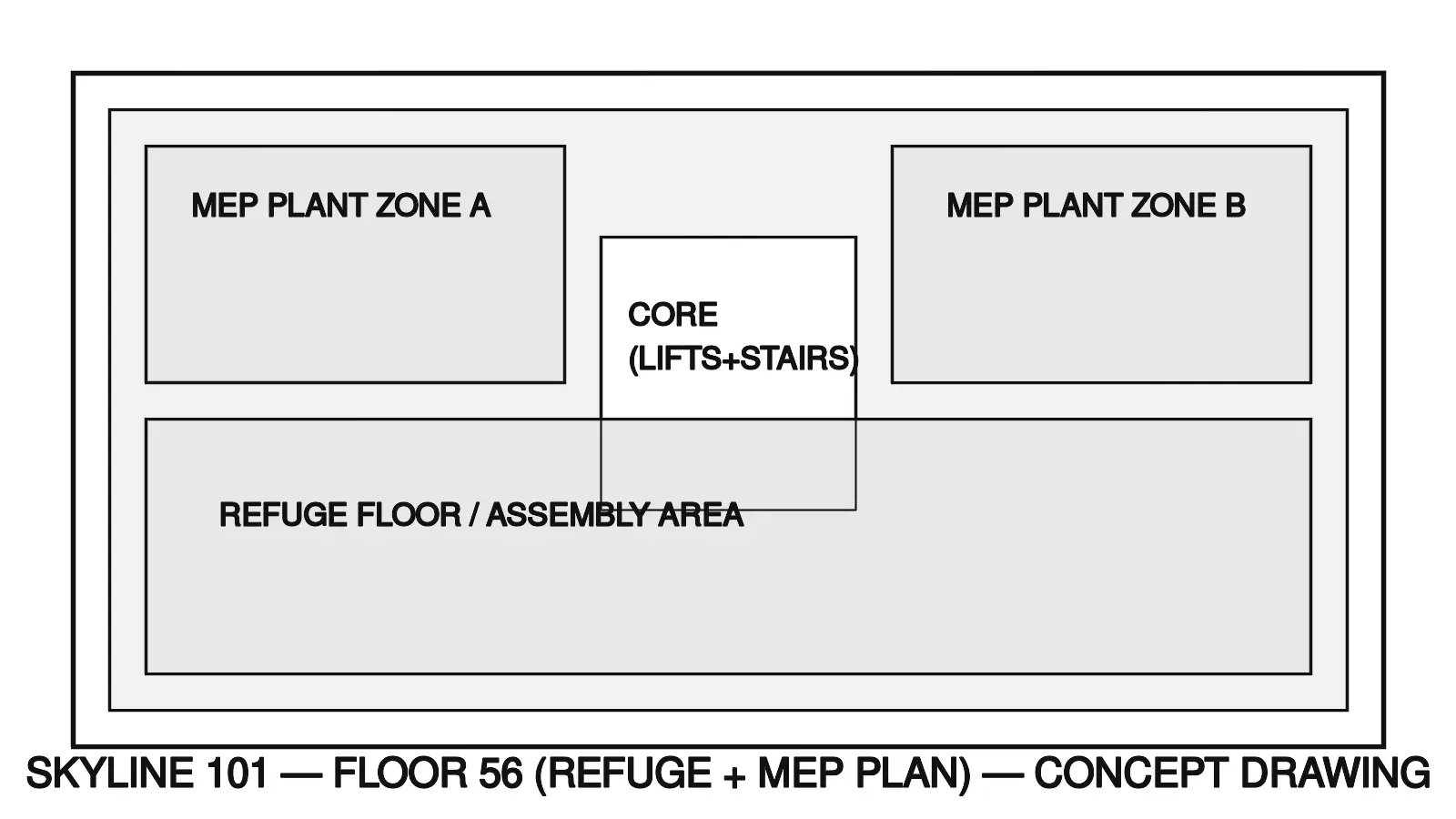 Refuge and MEP plan