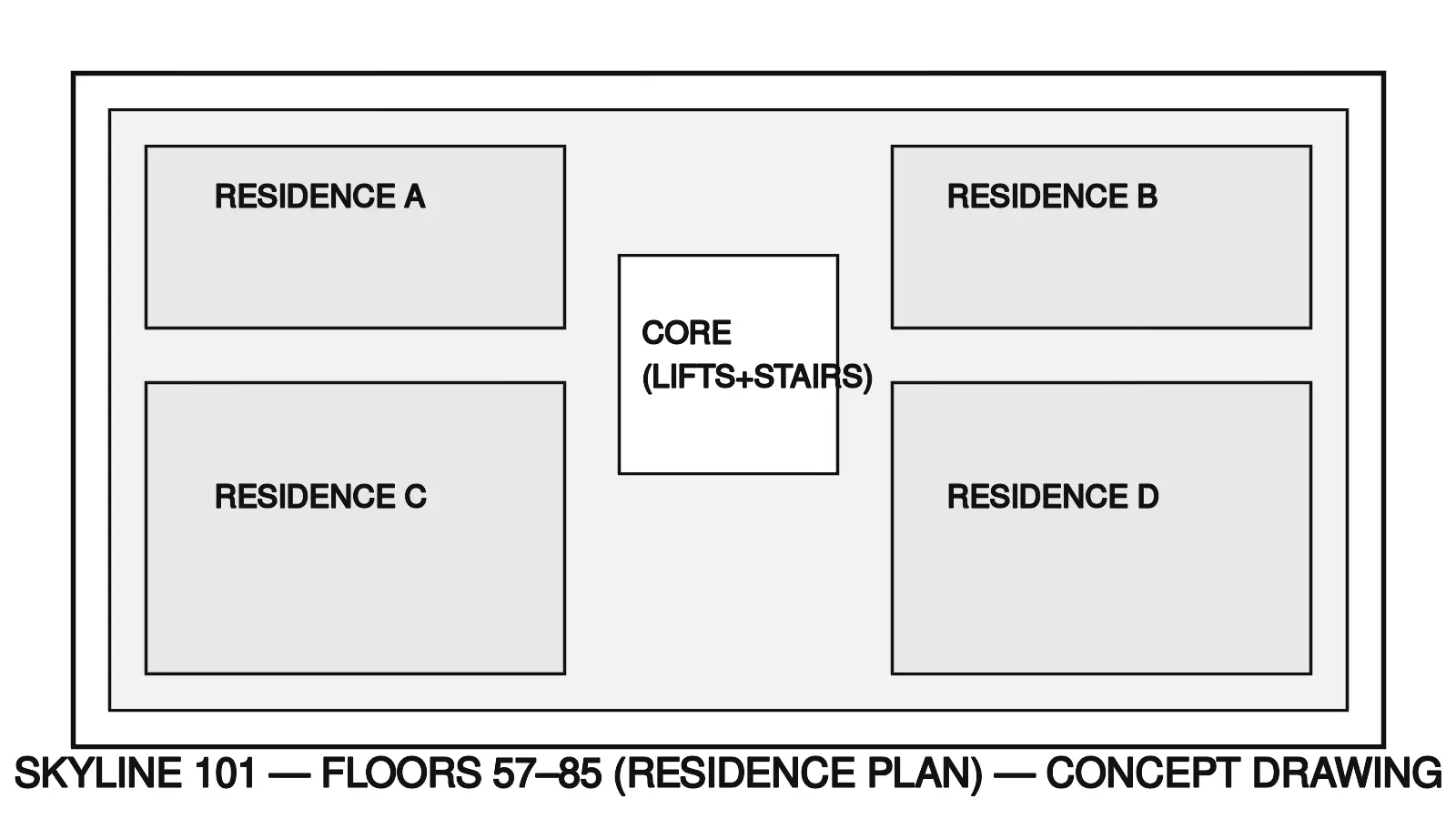 Typical residence plan