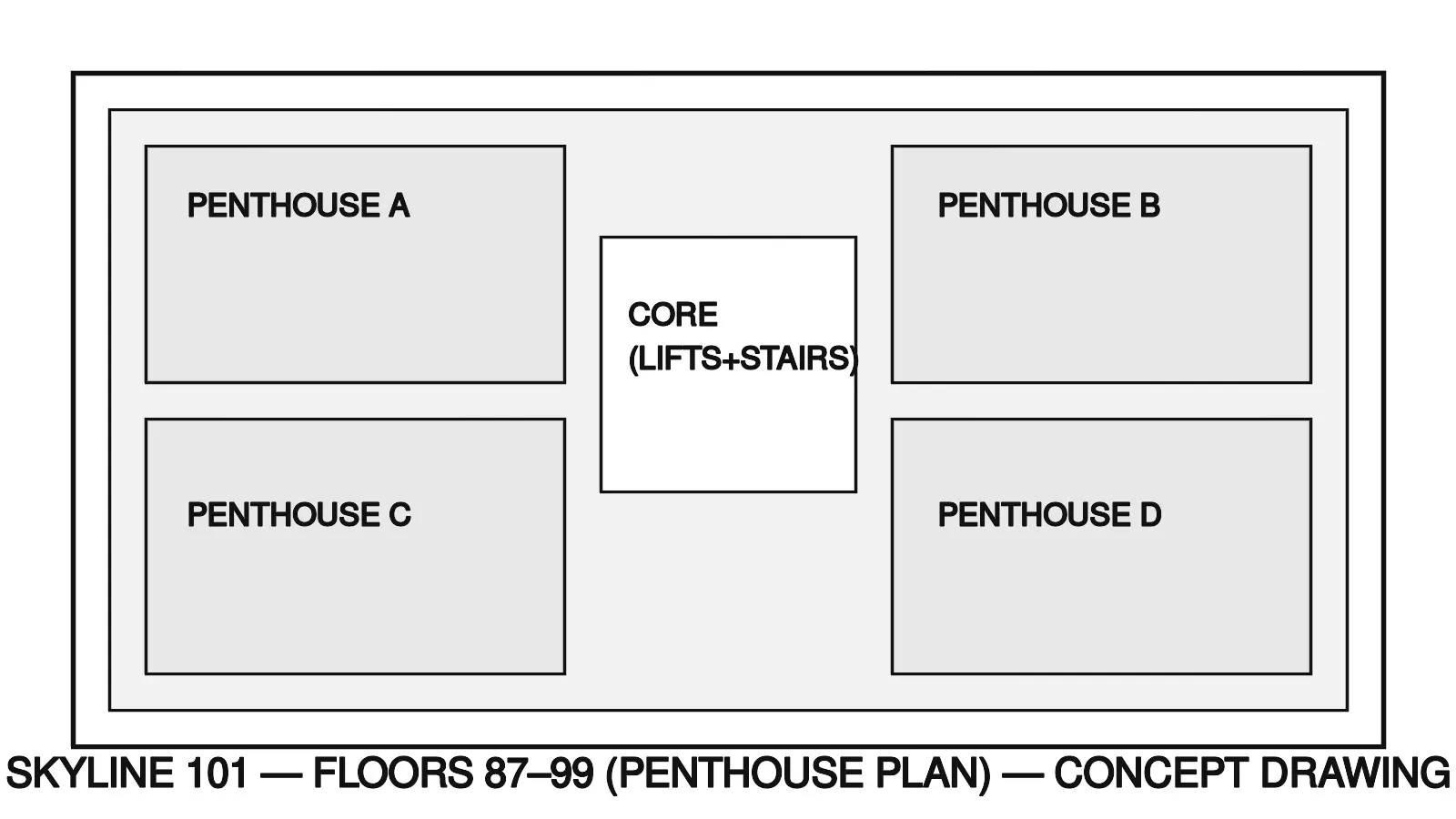 Penthouse typical plan
